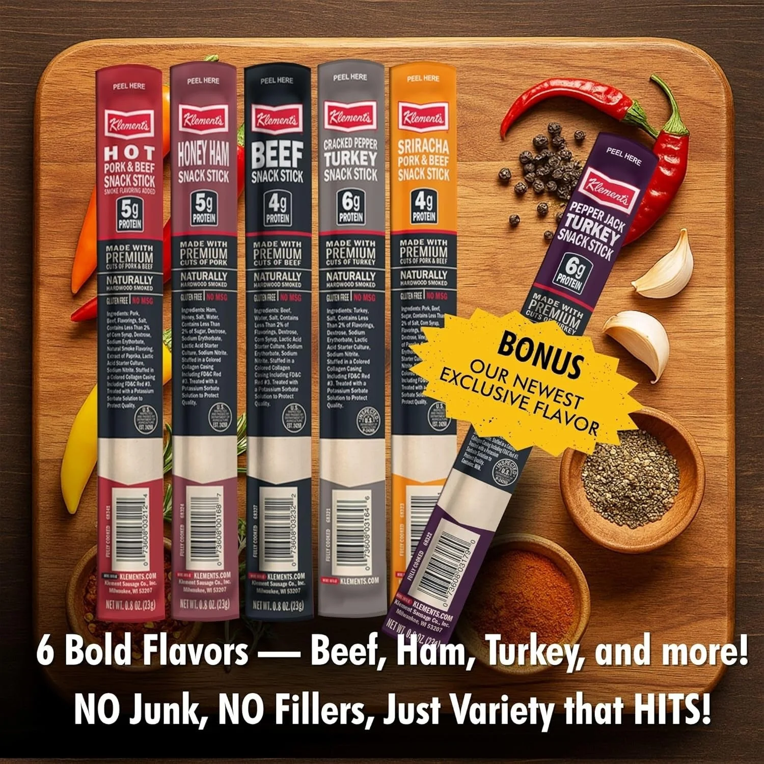 6 pc Meat Stick Variety Pack