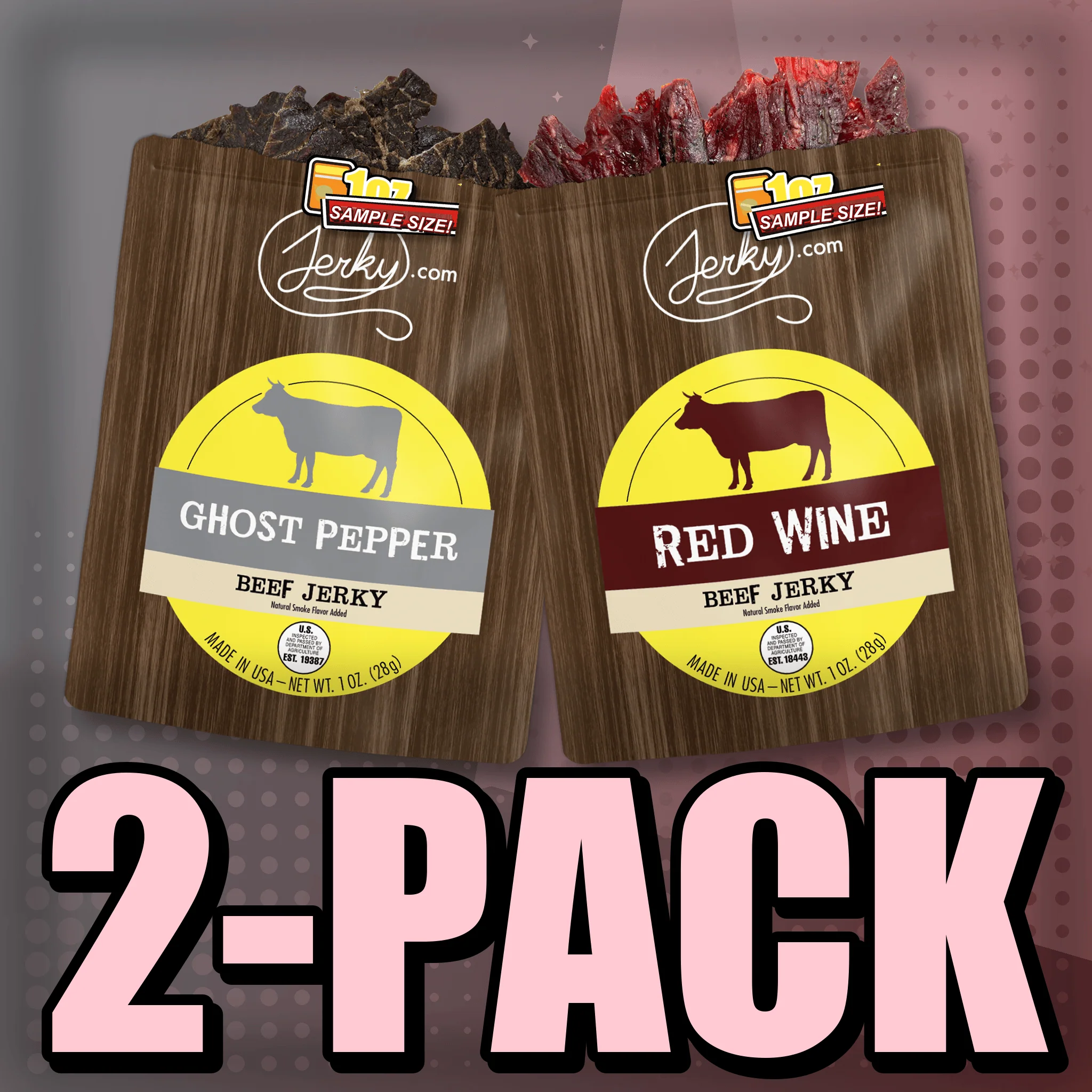 Ghost Pepper & Red Wine Flavored Jerky2-Pack