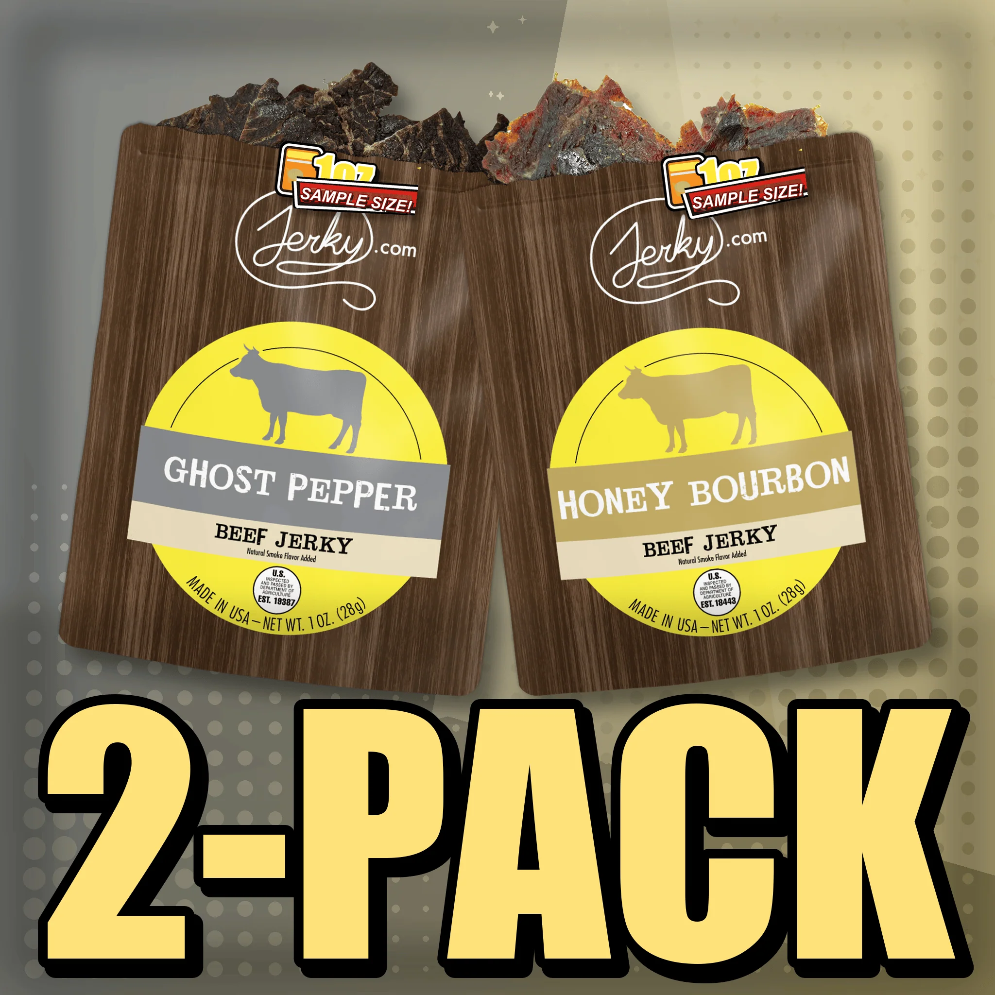Ghost Pepper & Honey Bourbon Flavored Jerky 2-Pack