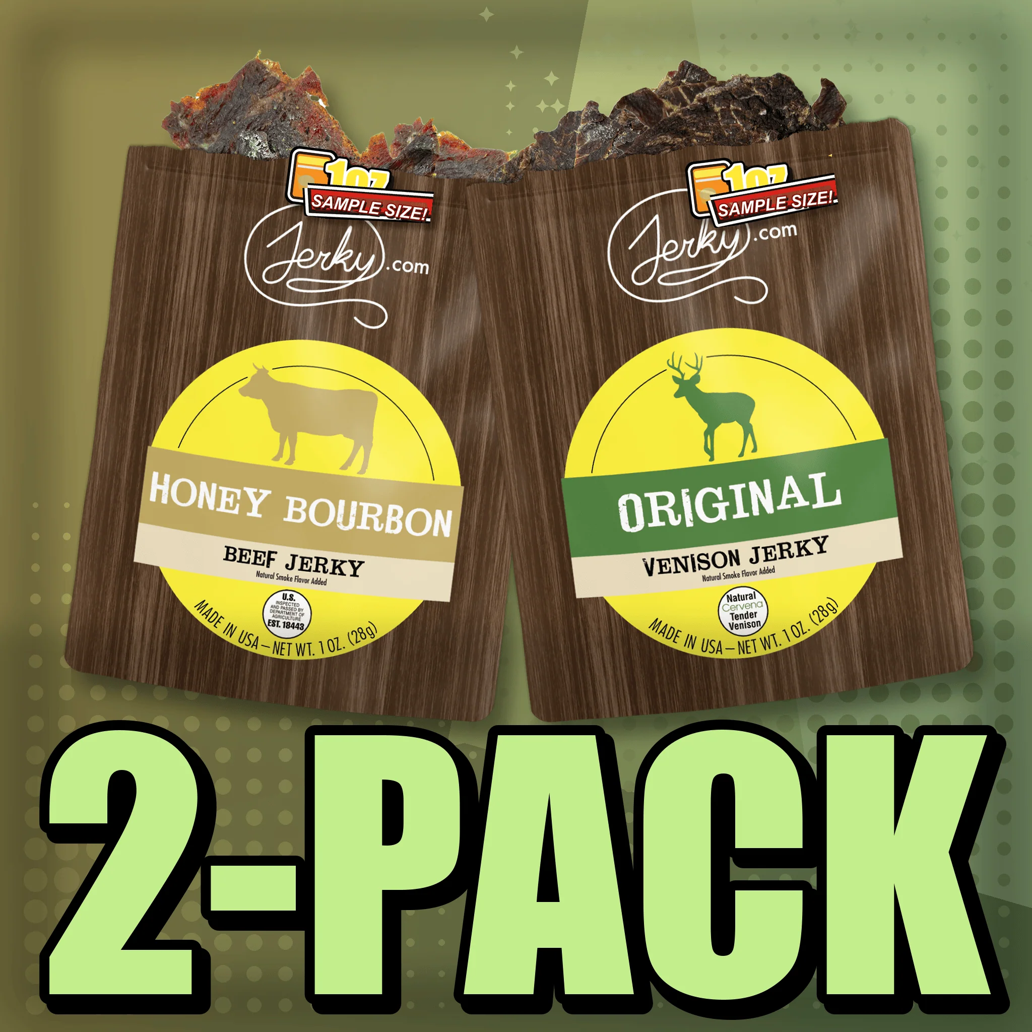 Honey Bourbon & Original Venison 2-Pack