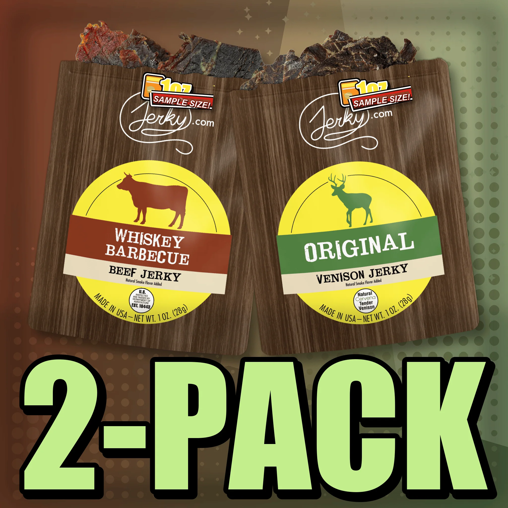 Whiskey BBQ & Original Venison 2-Pack