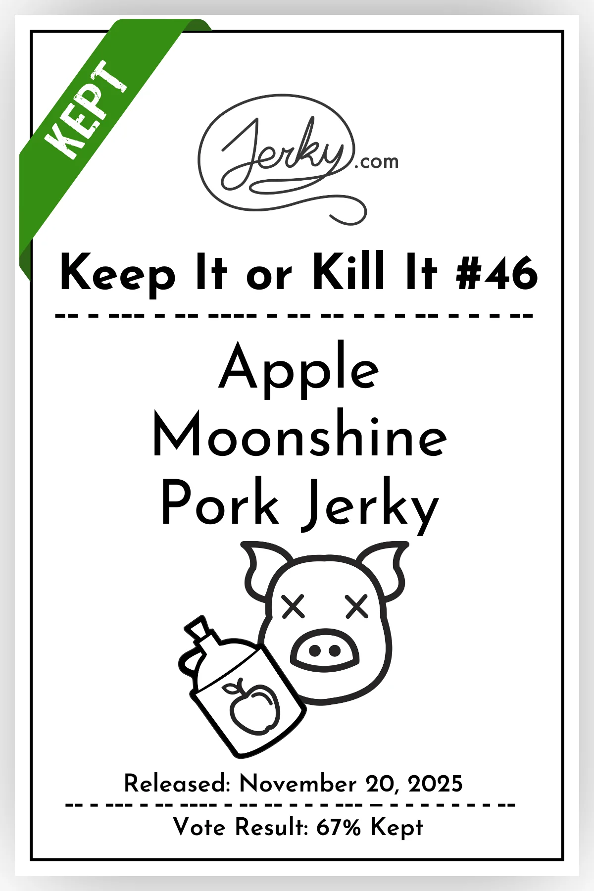 Apple Moonshine Pork Jerky